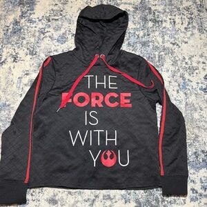 Disney Parks Star Wars The Force Is With You Black Hoodie Size Medium